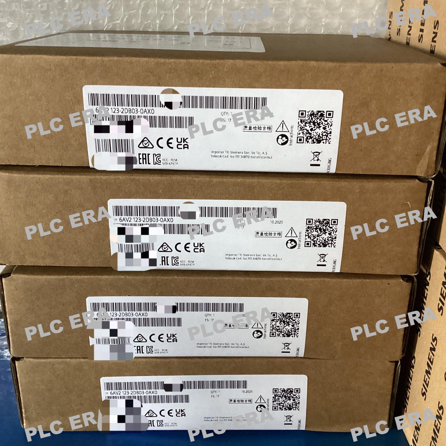 PLC ERA warehouse stocked with Original New Siemens 6AV2123-2DB03-0AX0 and industrial automation modules ready for global shipping