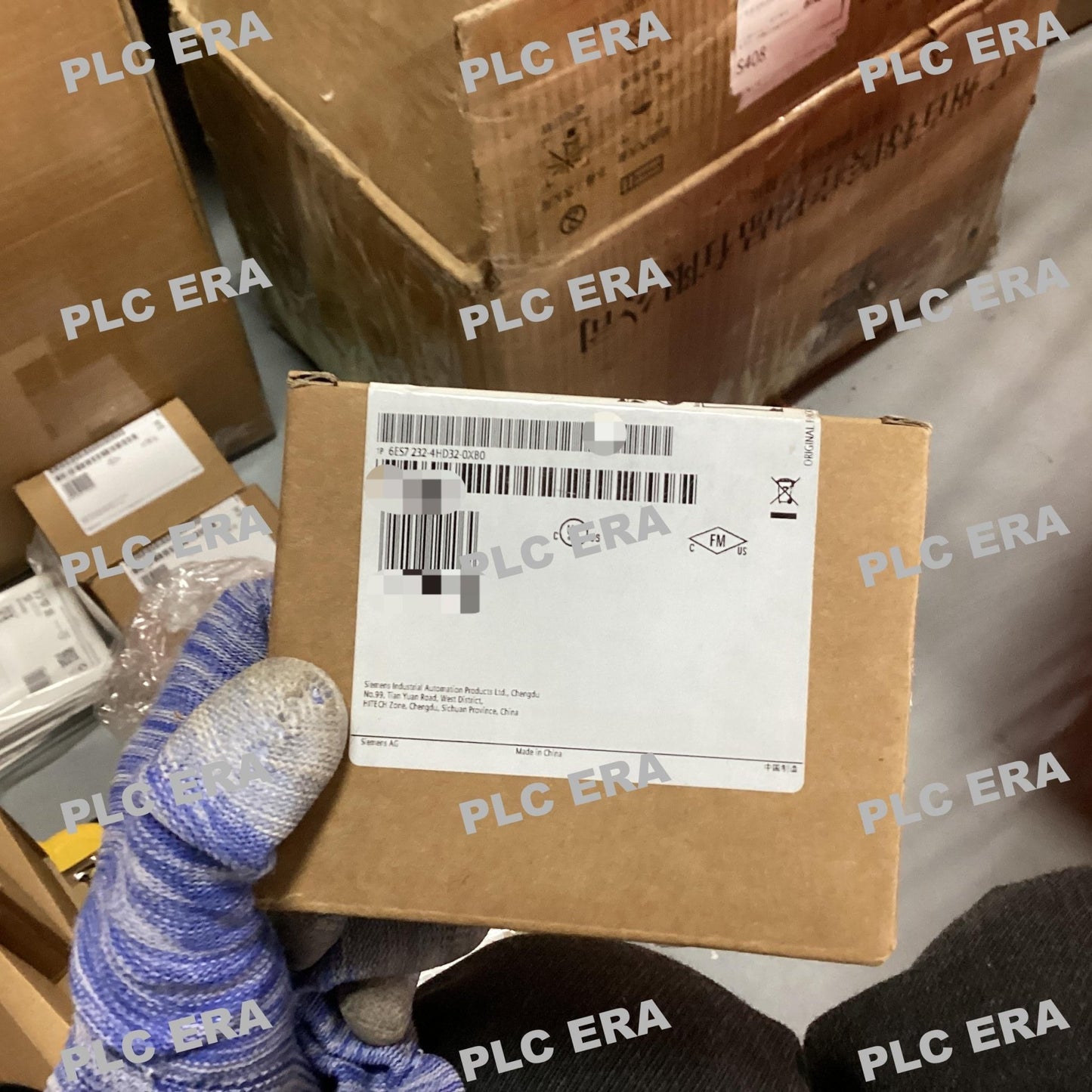 PLC ERA warehouse stocked with Original New Siemens 6ES7232-4HD32-0XB0 and industrial automation modules ready for global shipping