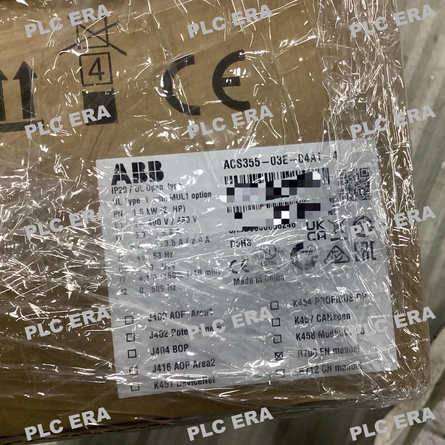 PLC ERA warehouse stocked with Original New ABB ACS355-03E-04A1-4 and industrial automation modules ready for global shipping