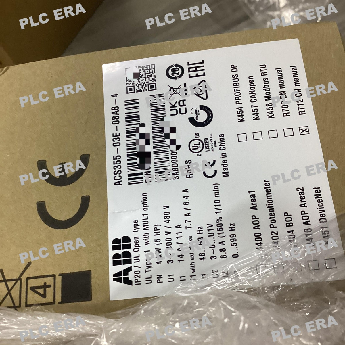 PLC ERA warehouse stocked with Original New ABB ACS355-03E-08A8-4 and industrial automation modules ready for global shipping