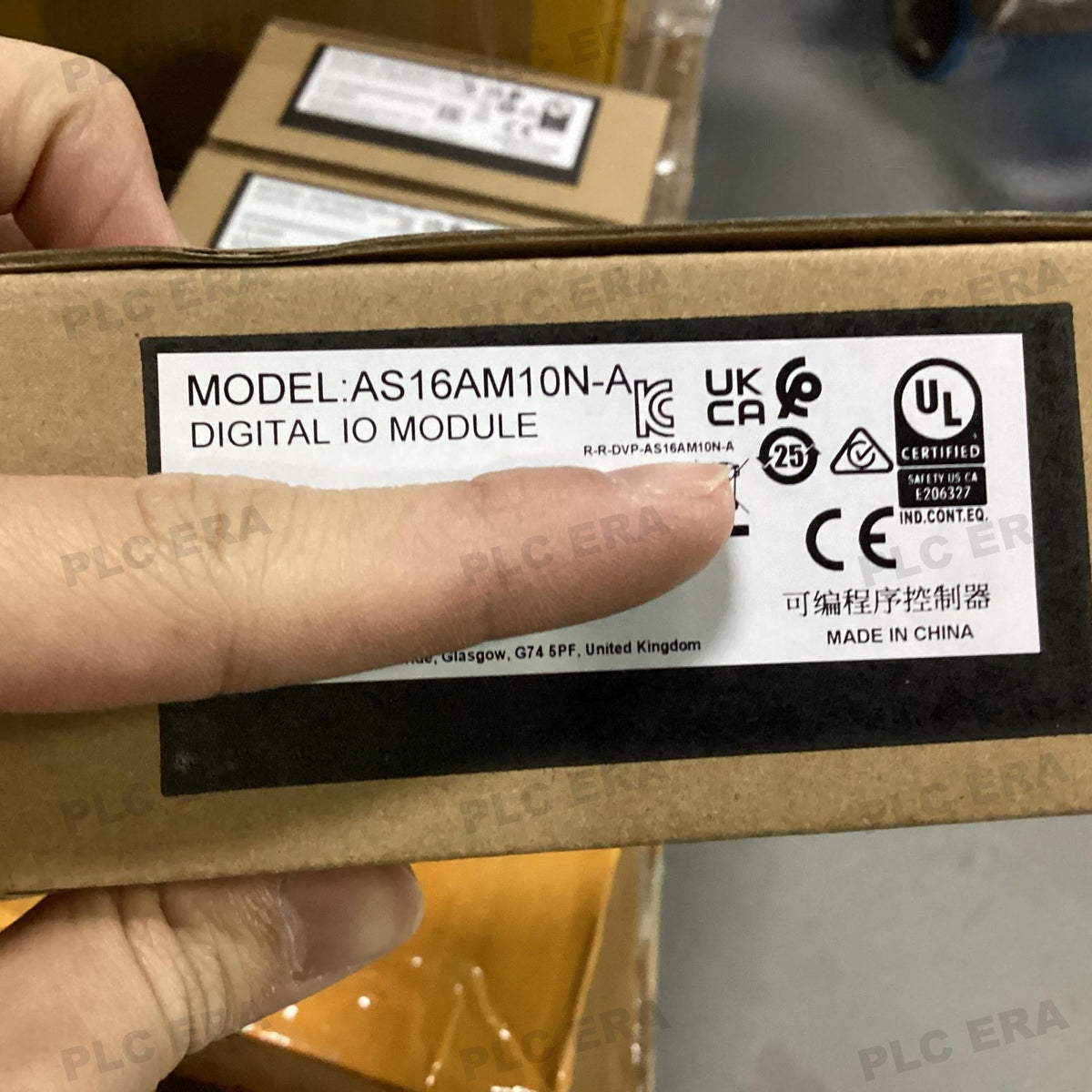 PLC ERA warehouse stocked with Original New Delta AS16AM10N-A and industrial automation modules ready for global shipping