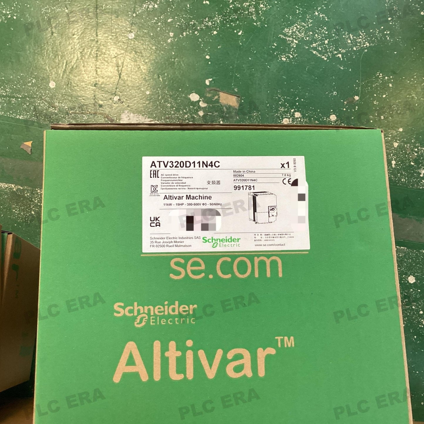 PLC ERA warehouse stocked with Original New Schneider Electric ATV320D11N4C and industrial automation modules ready for global shipping