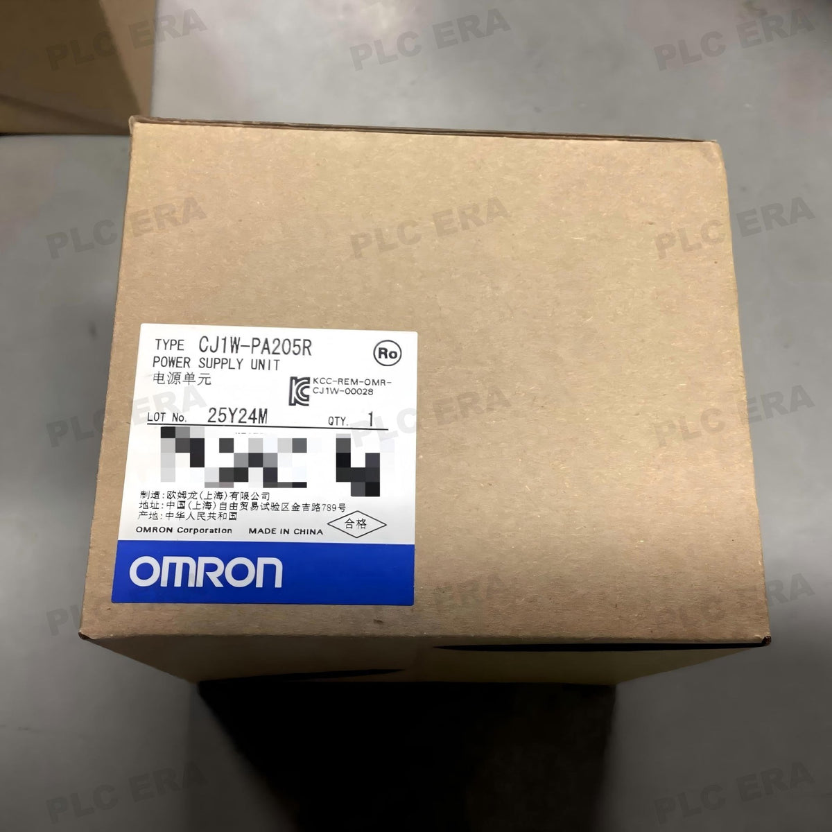 PLC ERA warehouse stocked with Original New Omron CJ1W-PA205R and industrial automation modules ready for global shipping