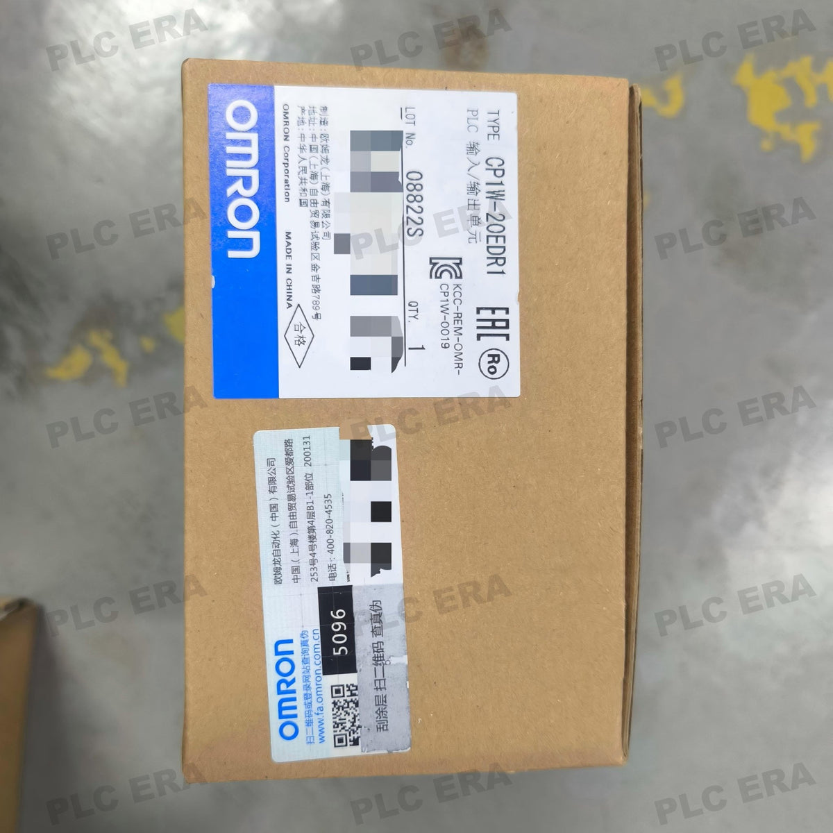 PLC ERA warehouse stocked with Original New Omron CP1W-20EDR1 and industrial automation modules ready for global shipping