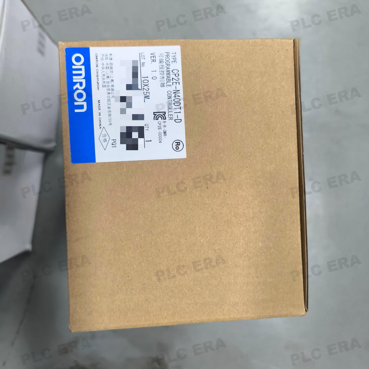 PLC ERA warehouse stocked with Original New Omron CP2E-N40DT1-D and industrial automation modules ready for global shipping