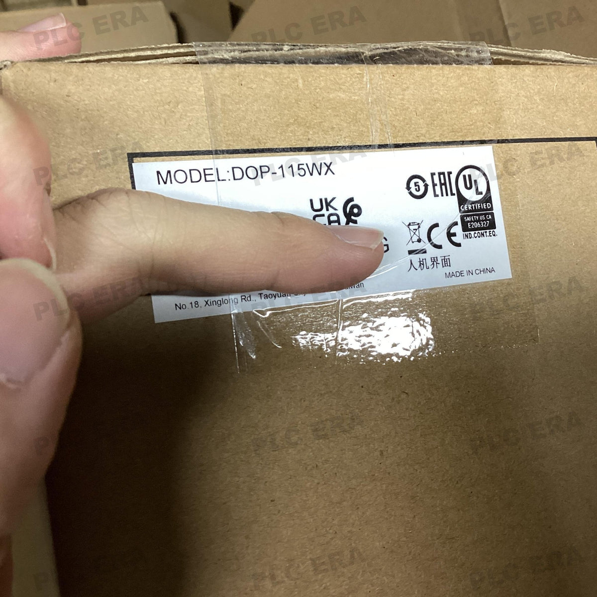 PLC ERA warehouse stocked with Original New Delta DOP-115WX and industrial automation modules ready for global shipping