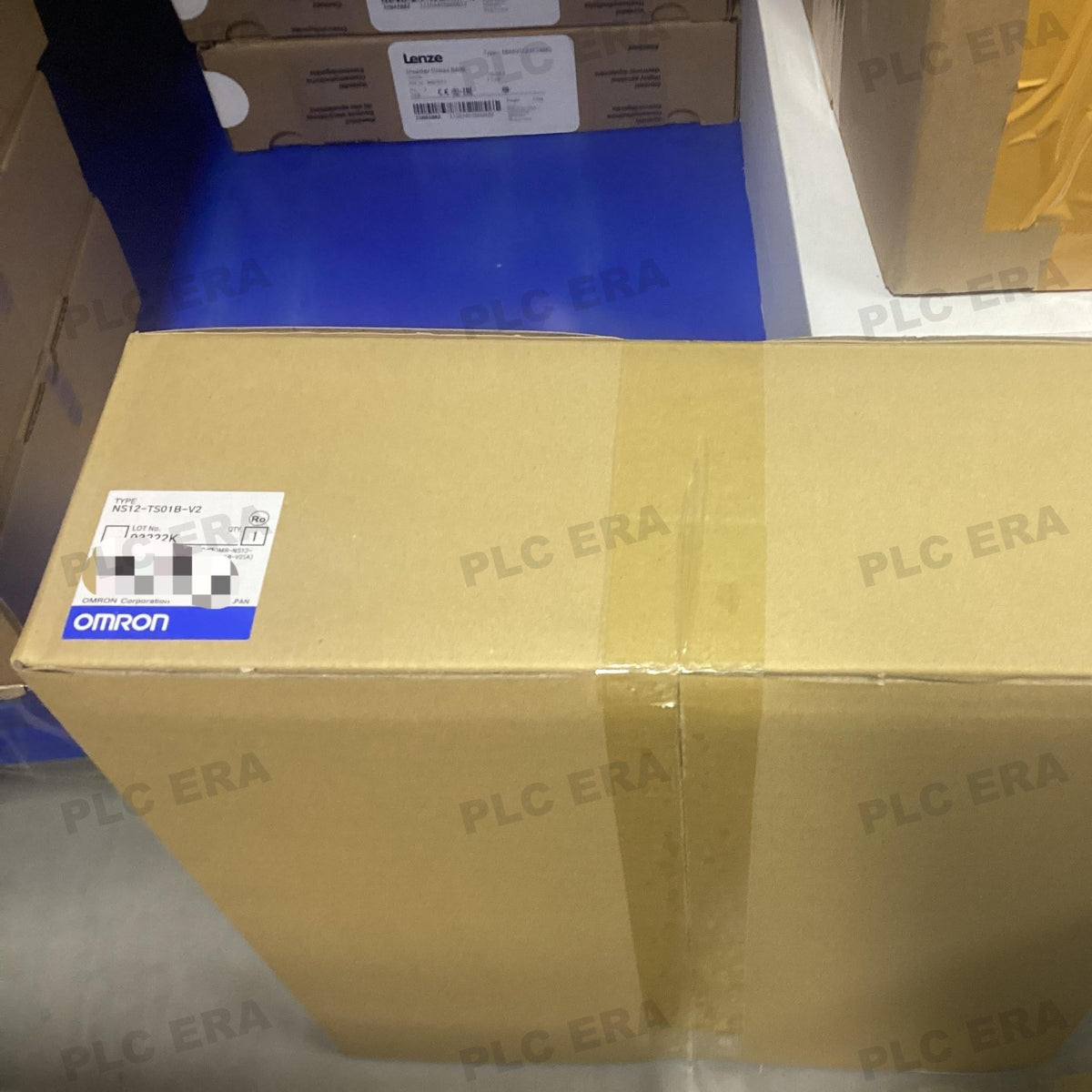 PLC ERA warehouse stocked with Original New Omron NS12-TS01B-V2 and industrial automation modules ready for global shipping