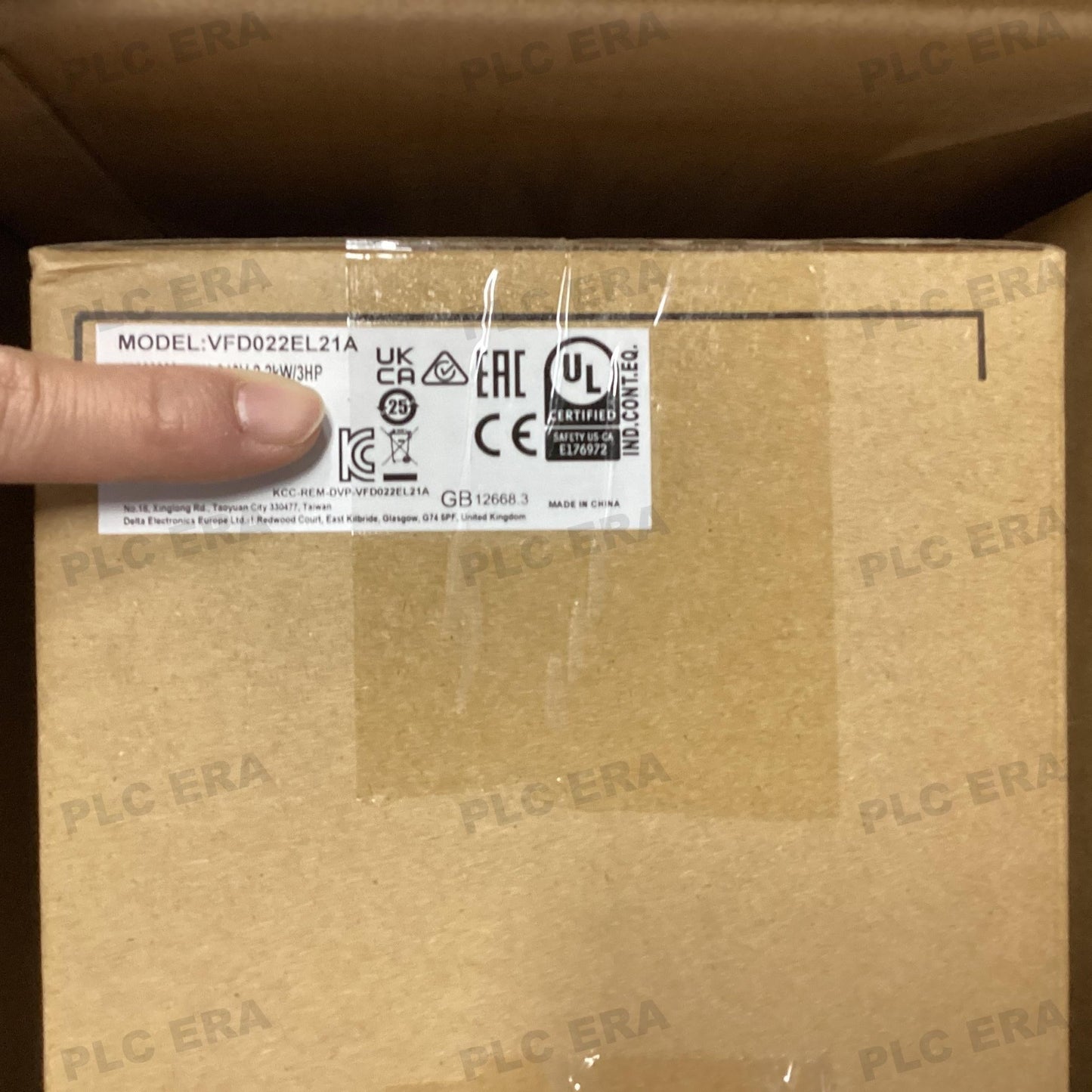 Delta VFD022EL21A AC Drive, 3HP, 1 - Phase Input, 230V Output - PLC ERA