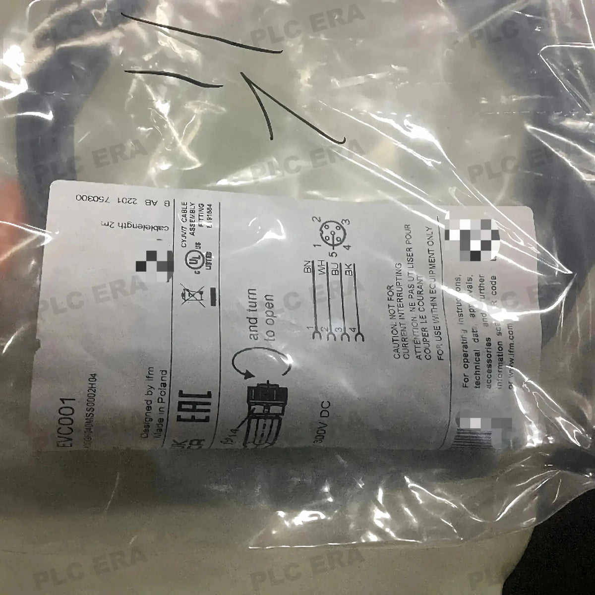 EVC001 Female M12 to Open End Sensor Actuator Cable 2m | IFM - PLC ERA
