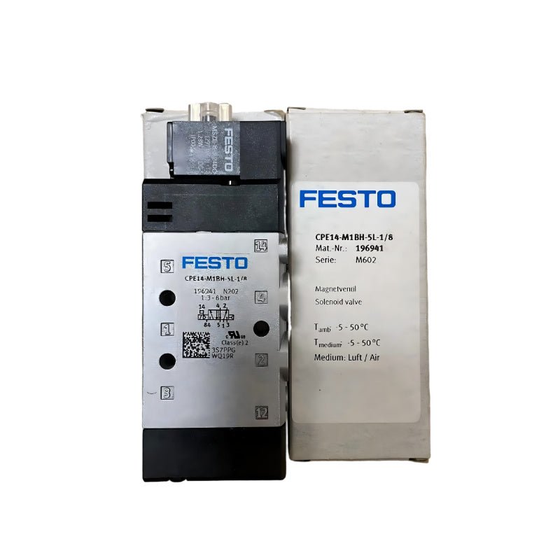 Festo CPE14 - M1CH - 5L - 1/8 5/2 Solenoid Valve 24V DC G1/8 800l/min - PLC ERA