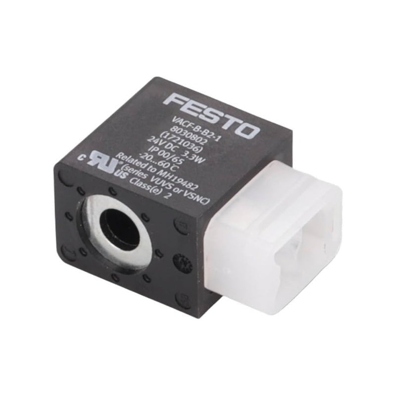 Festo VACF - B - B2 - 1A Solenoid Coil 24V AC 3.9VA 8030804 IP65 - PLC ERA