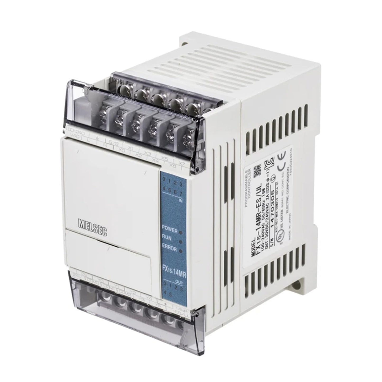 Mitsubishi FX1S-14MR-ES/UL MELSEC-F series programmable logic controller front view