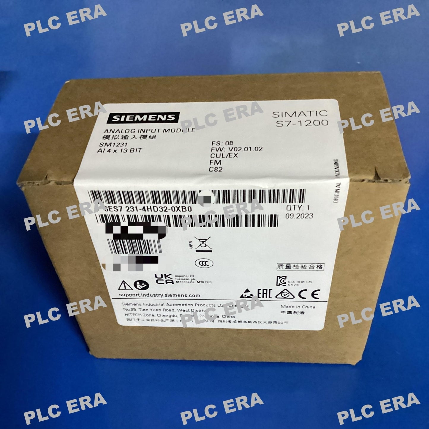 Front view of Siemens S7-1200 SM 1231 module 6ES7231-4HD32-0XB0 showing input terminals