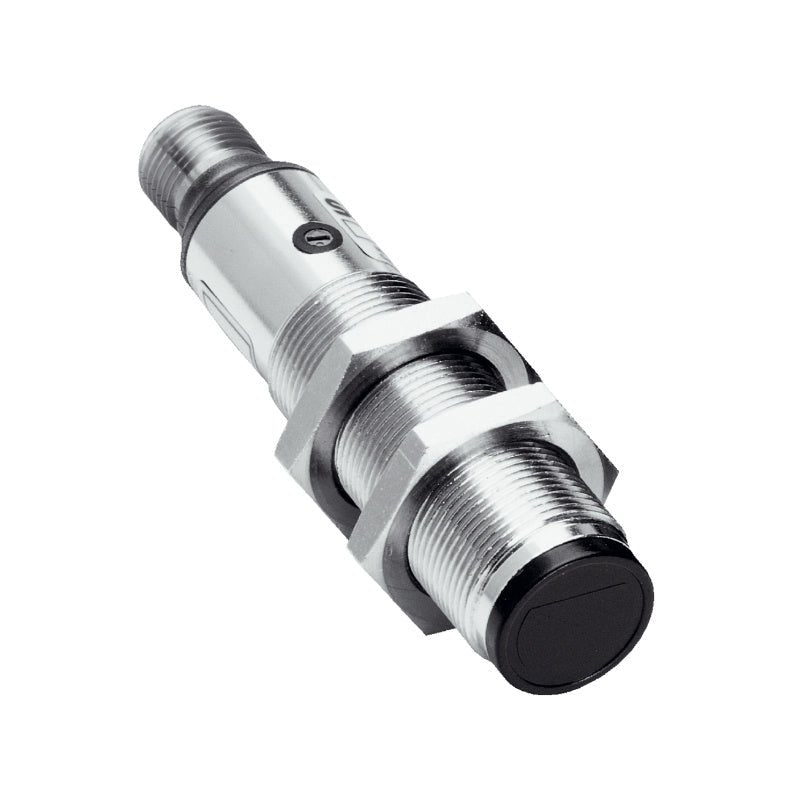 SICK VL18-4P3240 6013551 M18 cylindrical retro-reflective photoelectric sensor nickel-plated brass housing front view