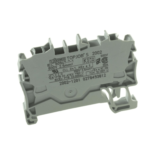 WAGO 2002 - 1201 TOPJOB®S Feedthrough Terminal Block, Gray - PLC ERA