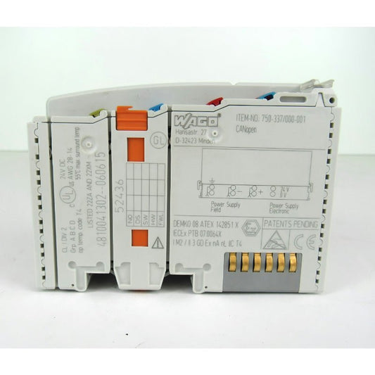 WAGO 750 - 337/000 - 001 CANopen Fieldbus Coupler 24 VDC - PLC ERA