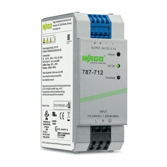 WAGO 787 - 712 ECO Power Supply 24 VDC 2.5 A Single - Phase - PLC ERA
