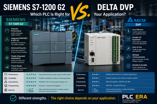 Siemens S7-1200 G2 vs. Delta DVP: Which PLC Is Right for Your Application?