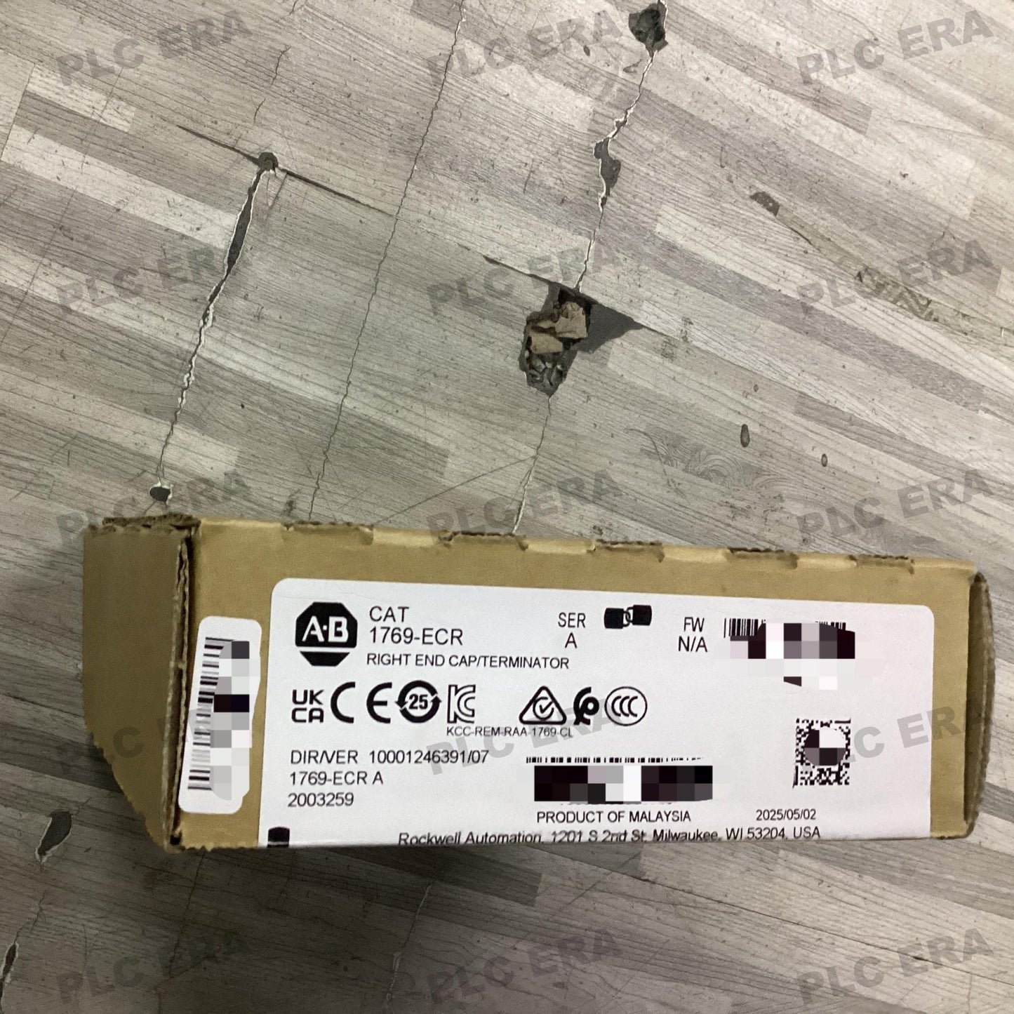 PLC ERA warehouse stocked with Original New Allen-Bradley 1769-ECR and industrial automation modules ready for global shipping