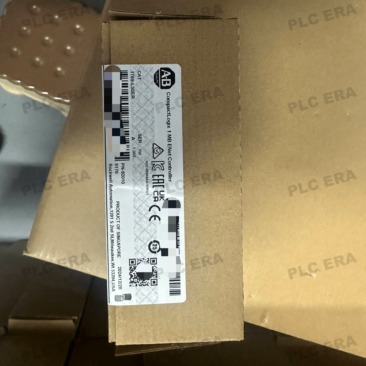 PLC ERA warehouse stocked with Original New Allen-Bradley 1769-L30ER and industrial automation modules ready for global shipping