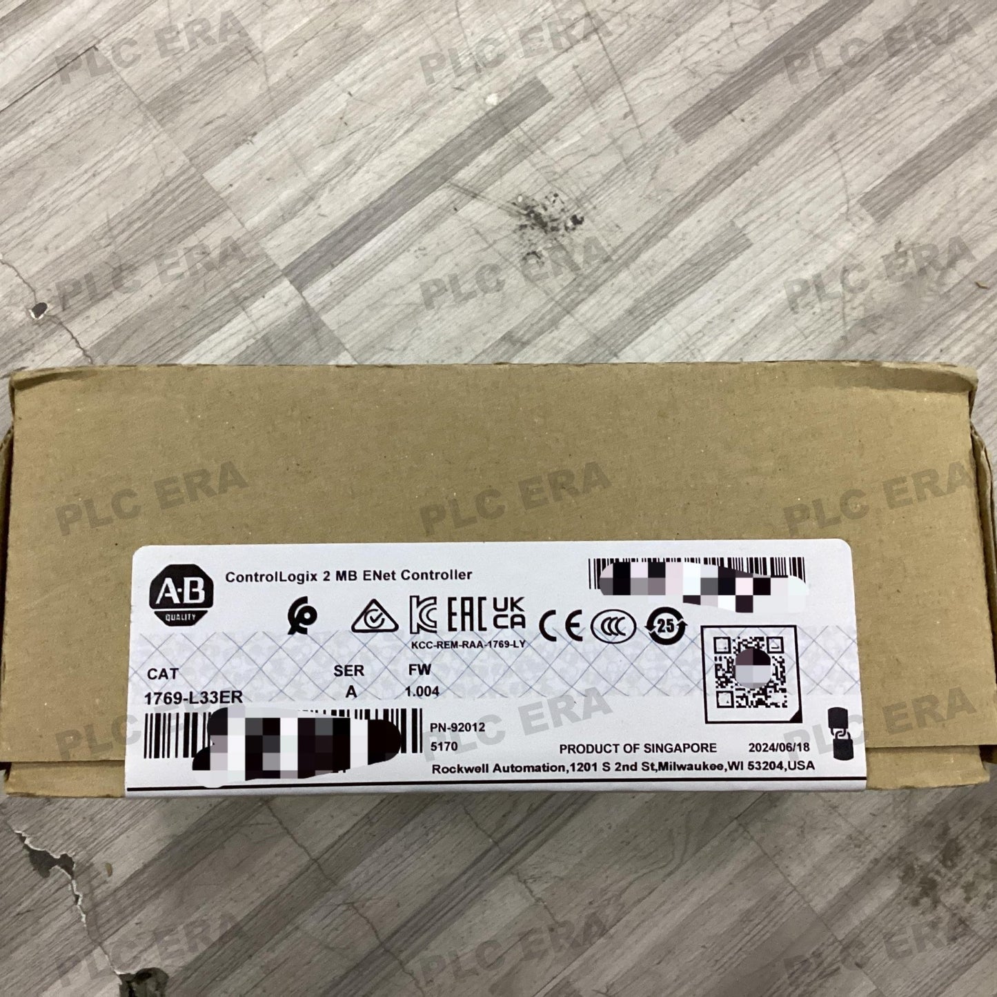 PLC ERA warehouse stocked with Original New Allen-Bradley 1769-L33ER and industrial automation modules ready for global shipping