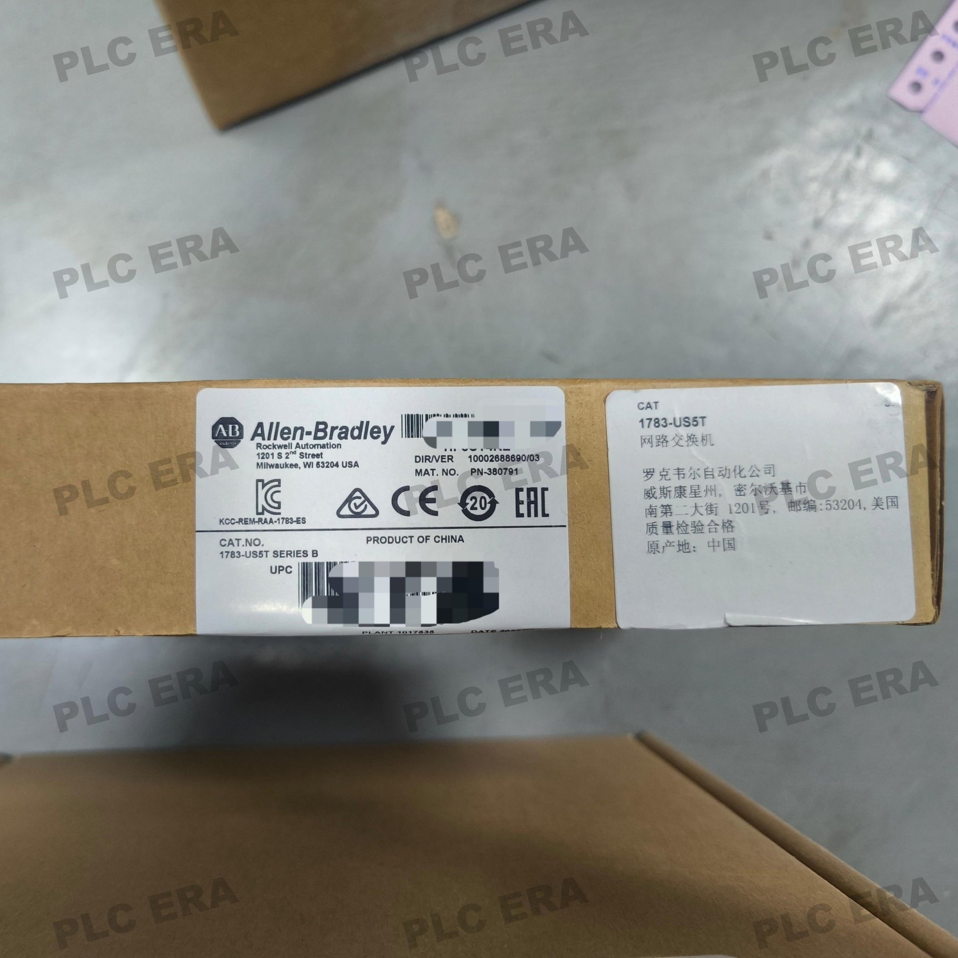 PLC ERA warehouse stocked with Original New Allen-Bradley 1783-US5T and industrial automation modules ready for global shipping