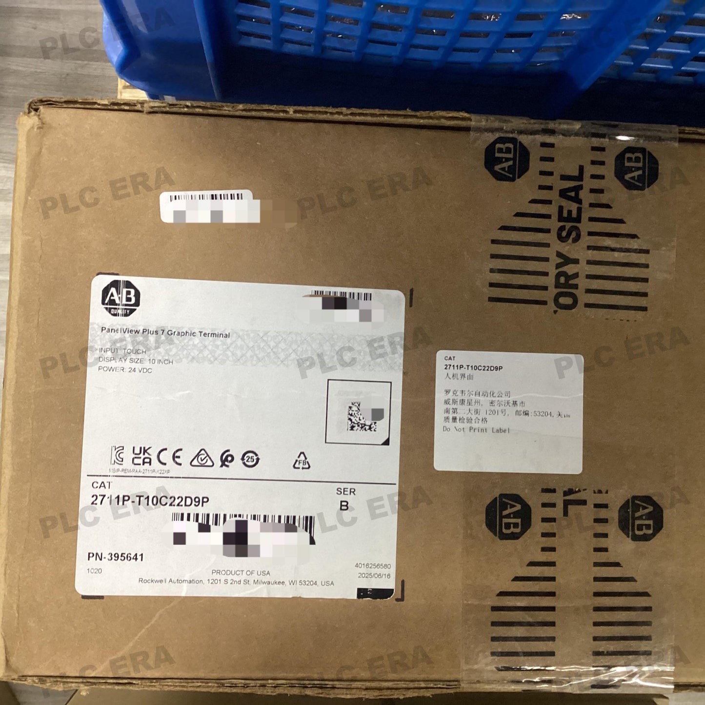 PLC ERA warehouse stocked with Original New Allen-Bradley 2711P-T10C22D9P and industrial automation modules ready for global shipping