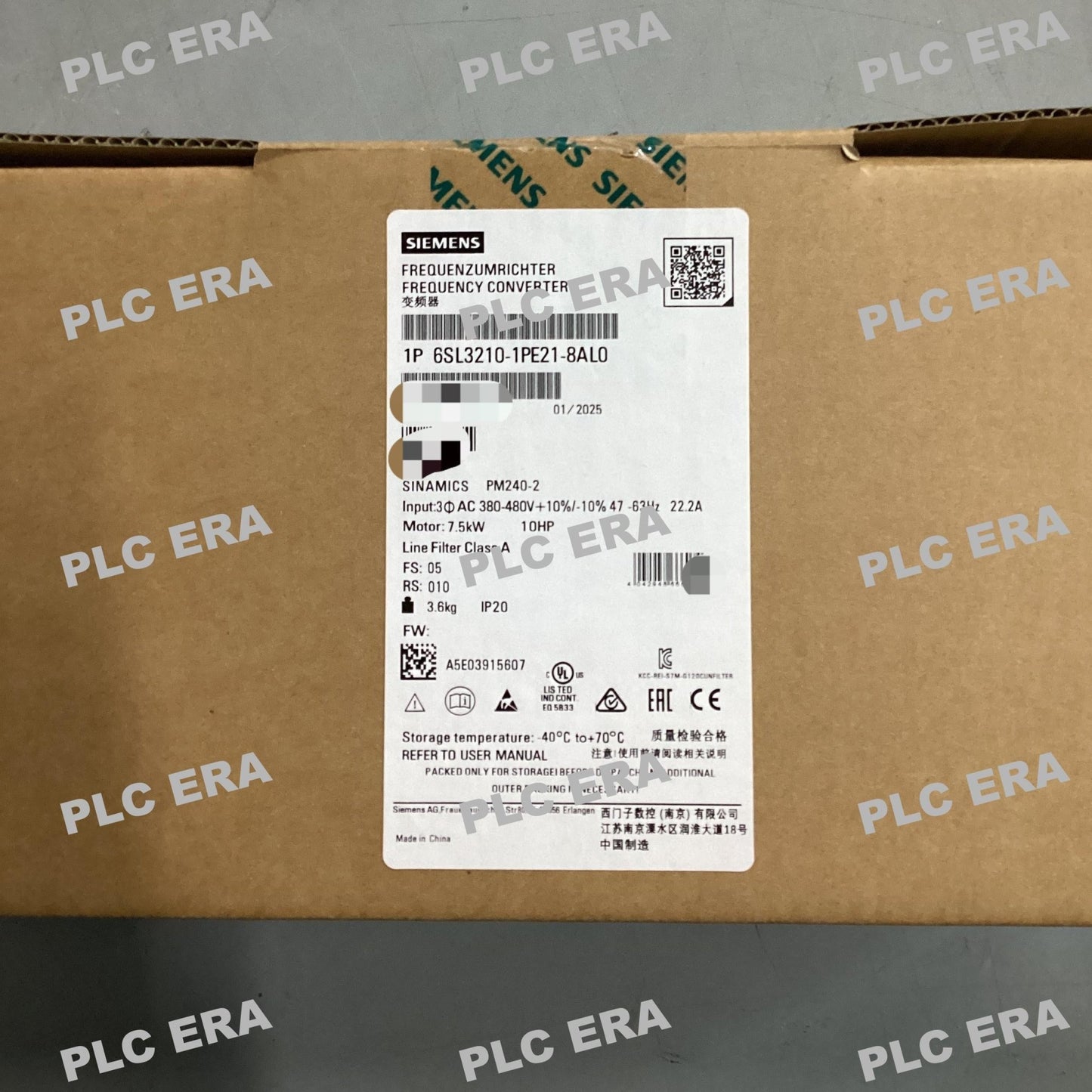 PLC ERA warehouse stocked with Original New Siemens 6EP1436-2BA10 and industrial automation modules ready for global shipping