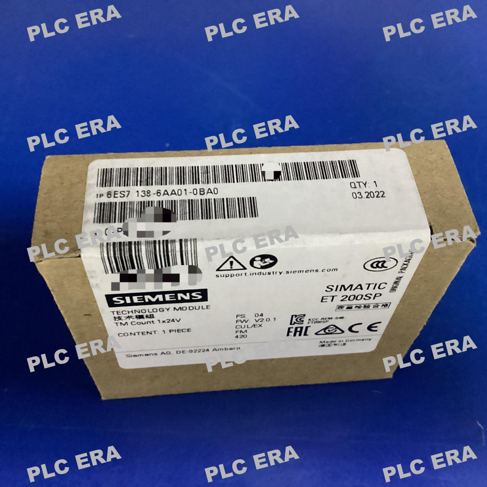 PLC ERA warehouse stocked with Original New Siemens 6ES7138-6AA01-0BA0 and industrial automation modules ready for global shipping
