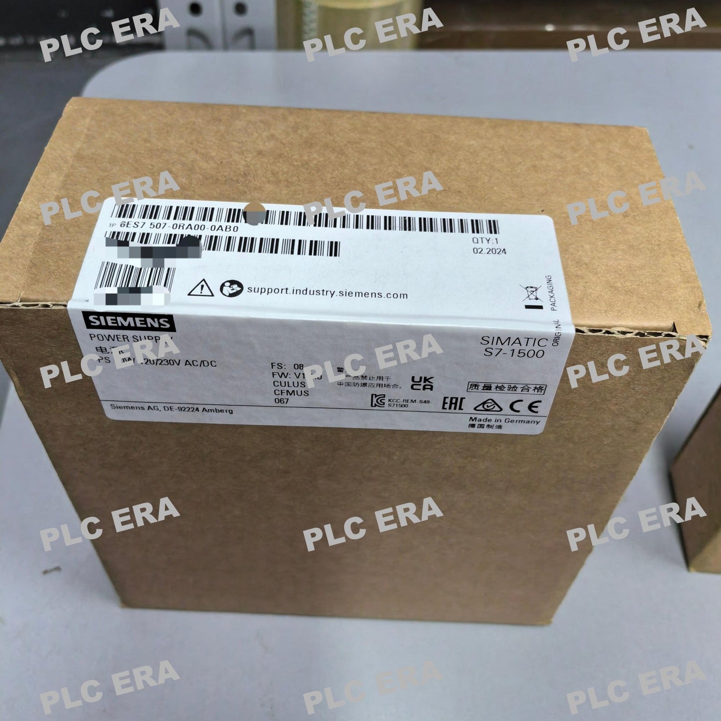 PLC ERA warehouse stocked with Original New Siemens 6ES7507-0RA00-0AB0 and industrial automation modules ready for global shipping