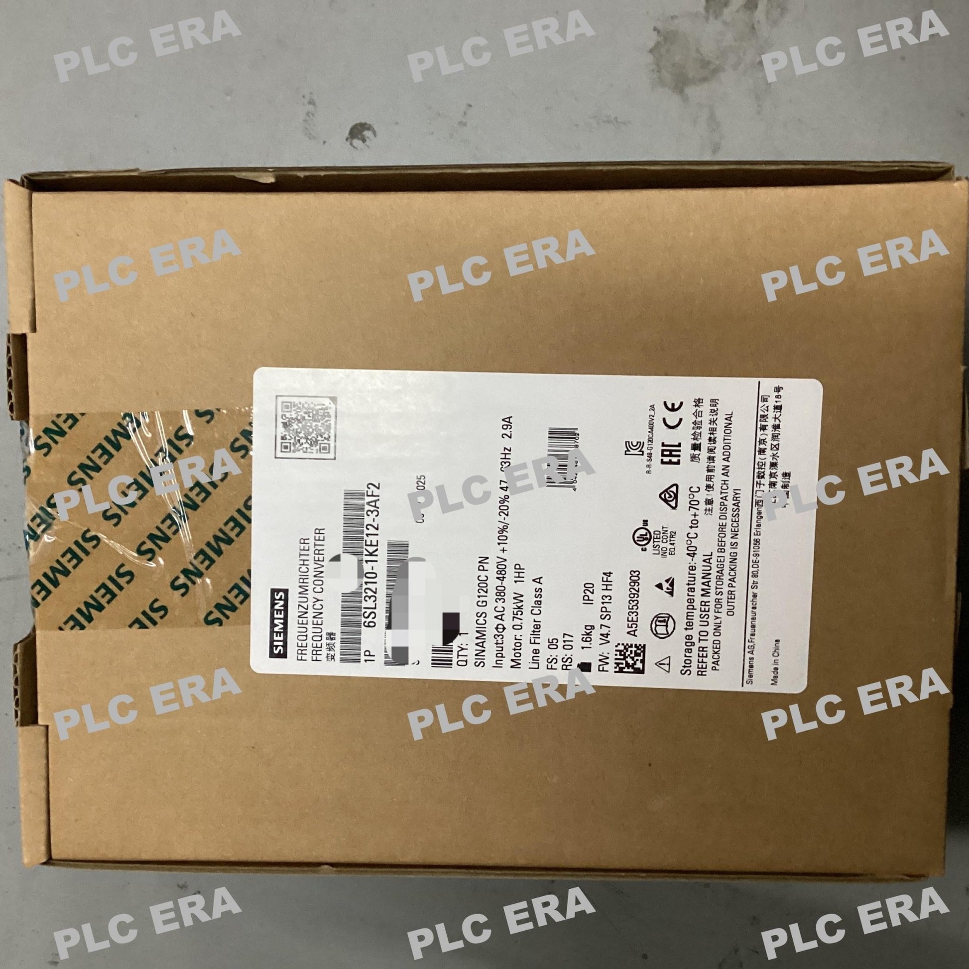 PLC ERA warehouse stocked with Original New Siemens 6SL3210-1KE12-3AF2 and industrial automation modules ready for global shipping