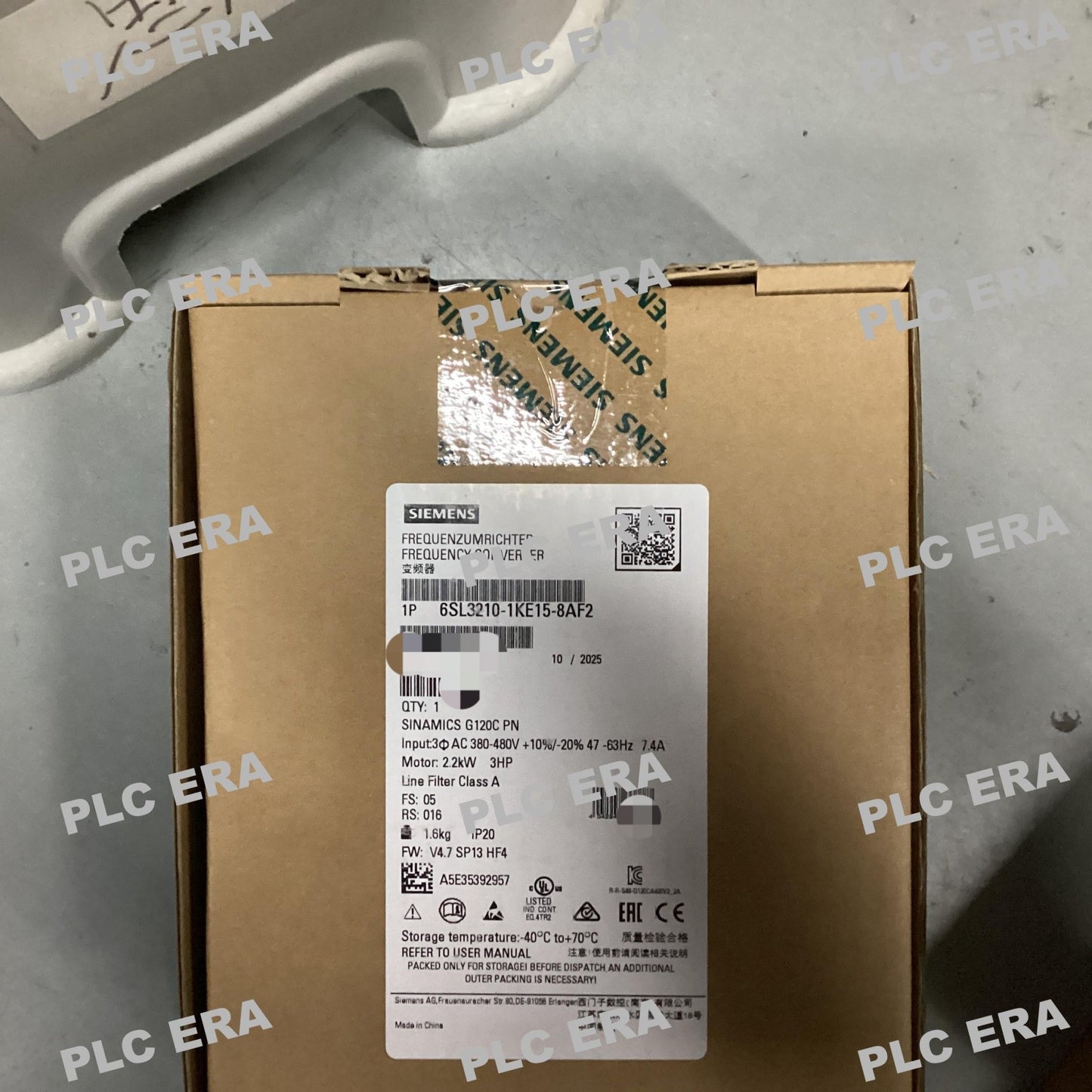 PLC ERA warehouse stocked with Original New Siemens 6SL3210-1KE15-8AF2 and industrial automation modules ready for global shipping