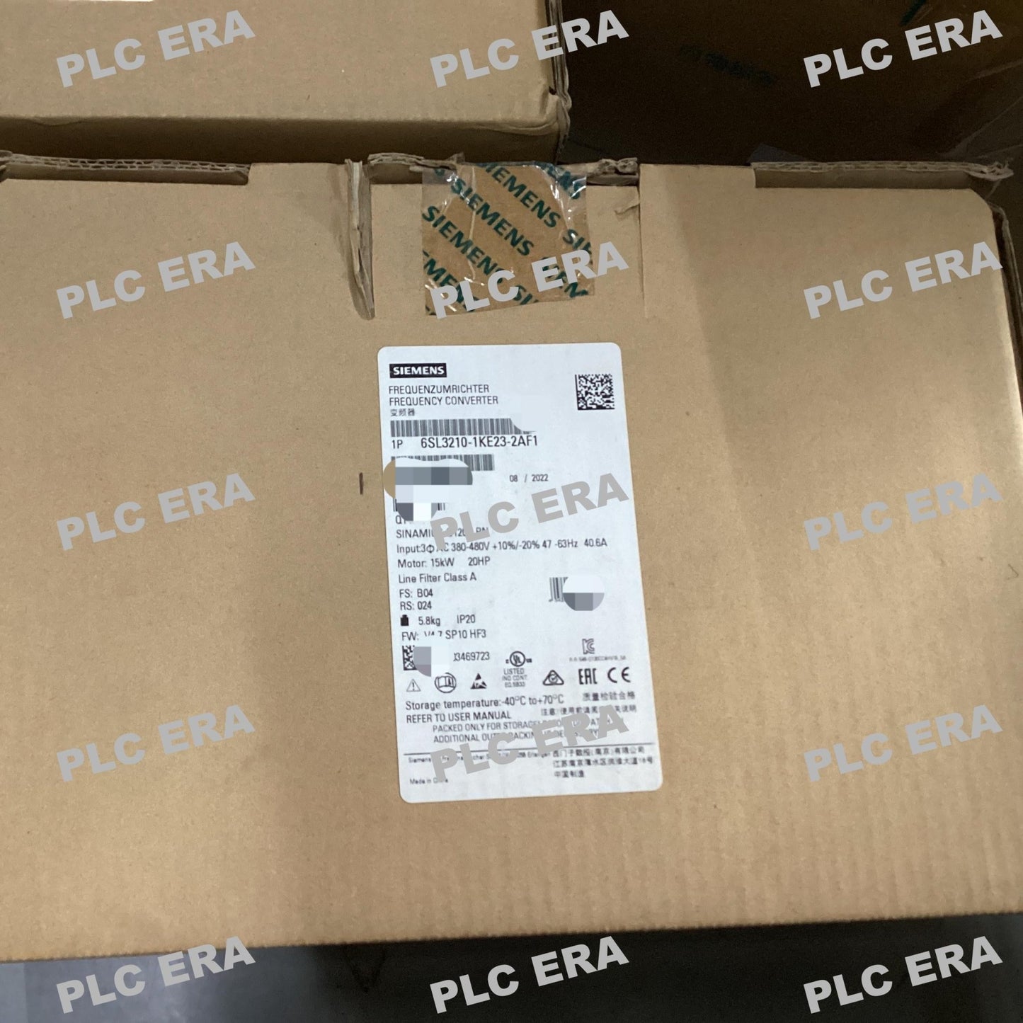 PLC ERA warehouse stocked with Original New Siemens 6SL3210-1KE23-2AF1 and industrial automation modules ready for global shipping