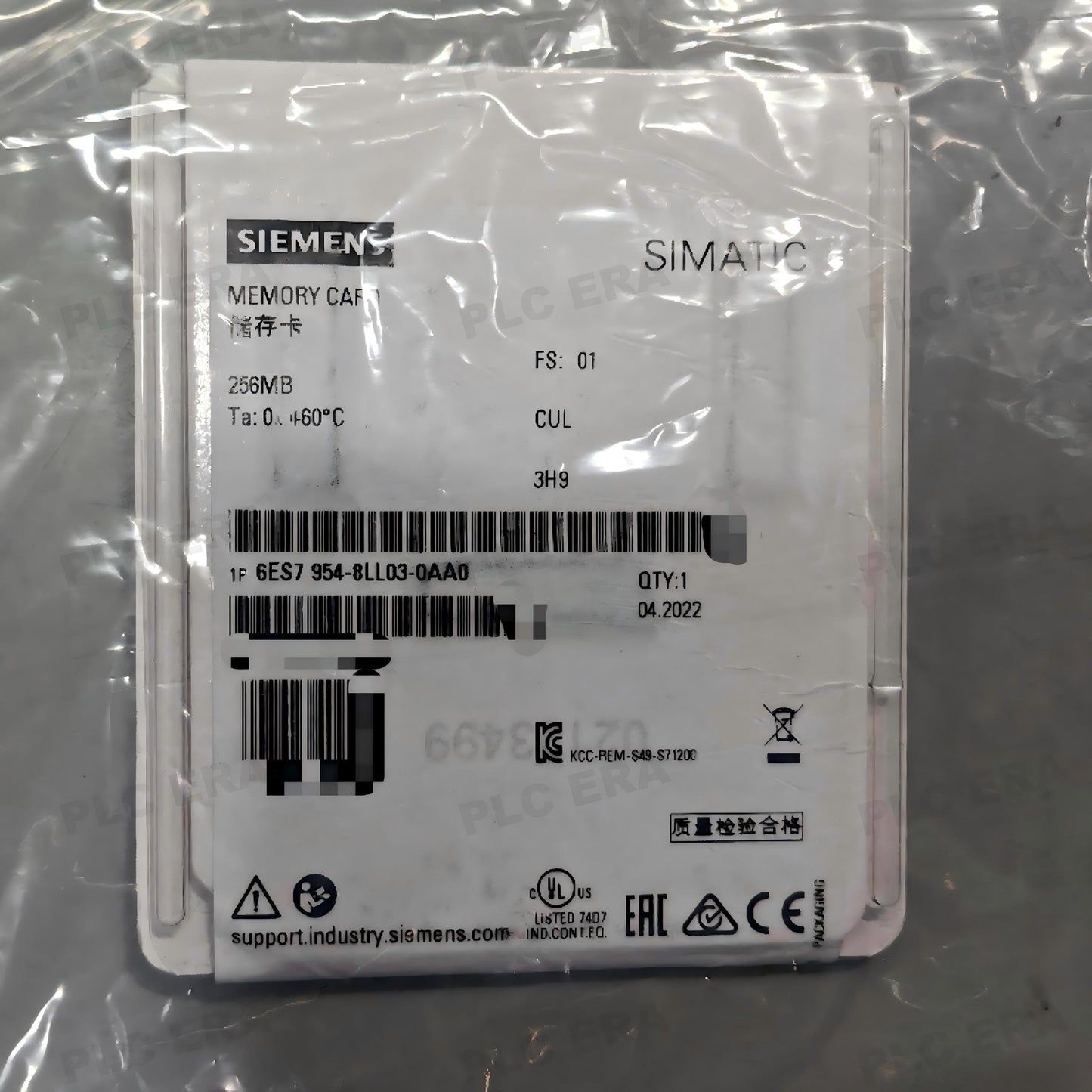 6ES7954-8LL03-0AA0 SIMATIC S7 Memory Card 256MB Flash EPROM | Siemens - PLC ERA