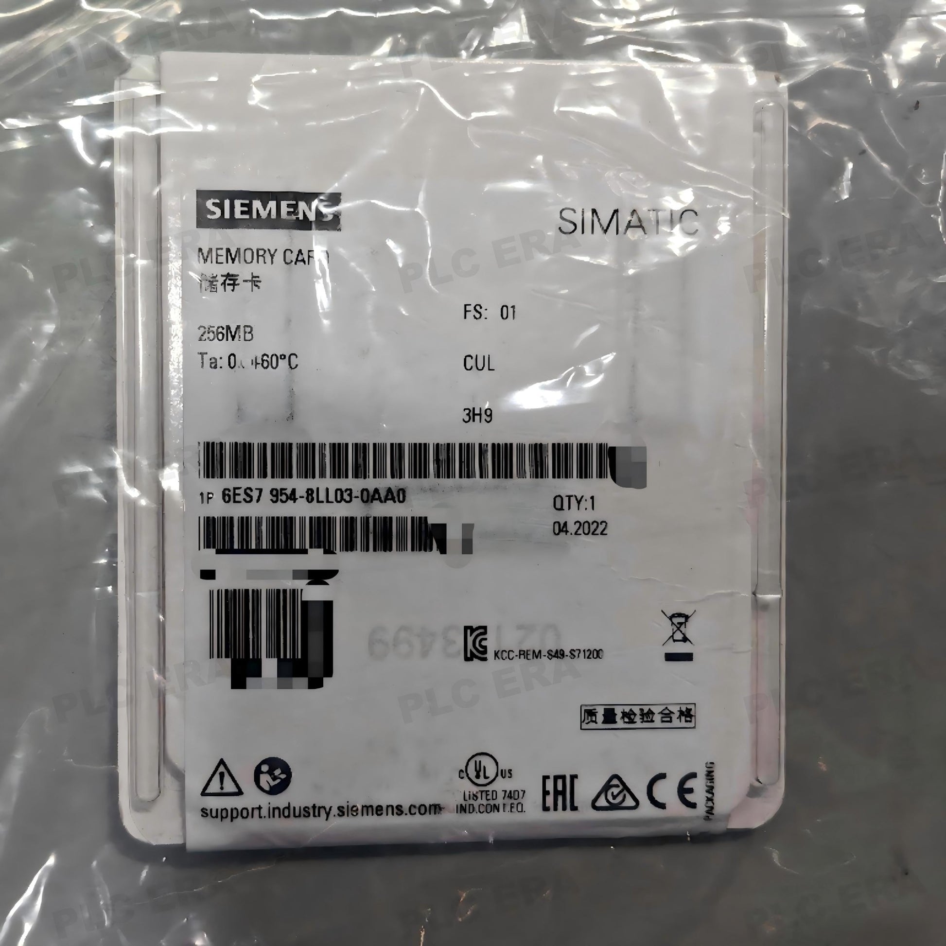 6ES7954-8LL03-0AA0 SIMATIC S7 Memory Card 256MB Flash EPROM | Siemens - PLC ERA