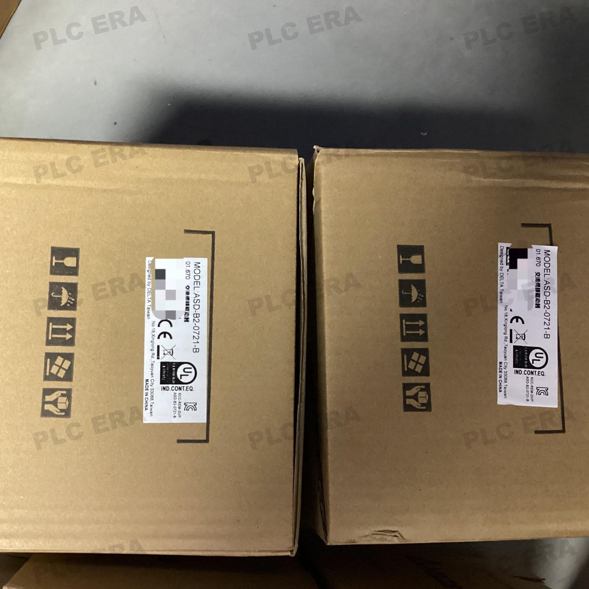 PLC ERA warehouse stocked with Original New Delta ASD-B2-0721-B and industrial automation modules ready for global shipping