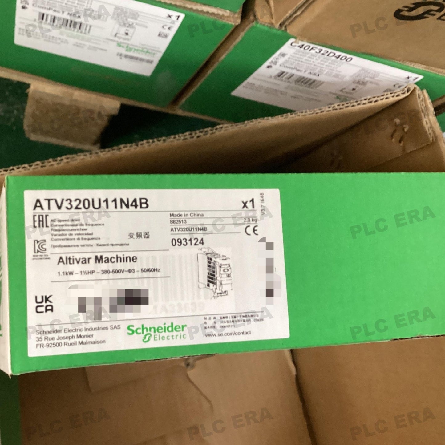 PLC ERA warehouse stocked with Original New Schneider Electric ATV320U11N4B and industrial automation modules ready for global shipping
