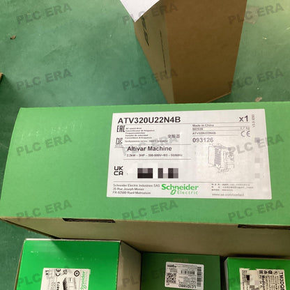 PLC ERA warehouse stocked with Original New Schneider Electric ATV320U22N4B and industrial automation modules ready for global shipping