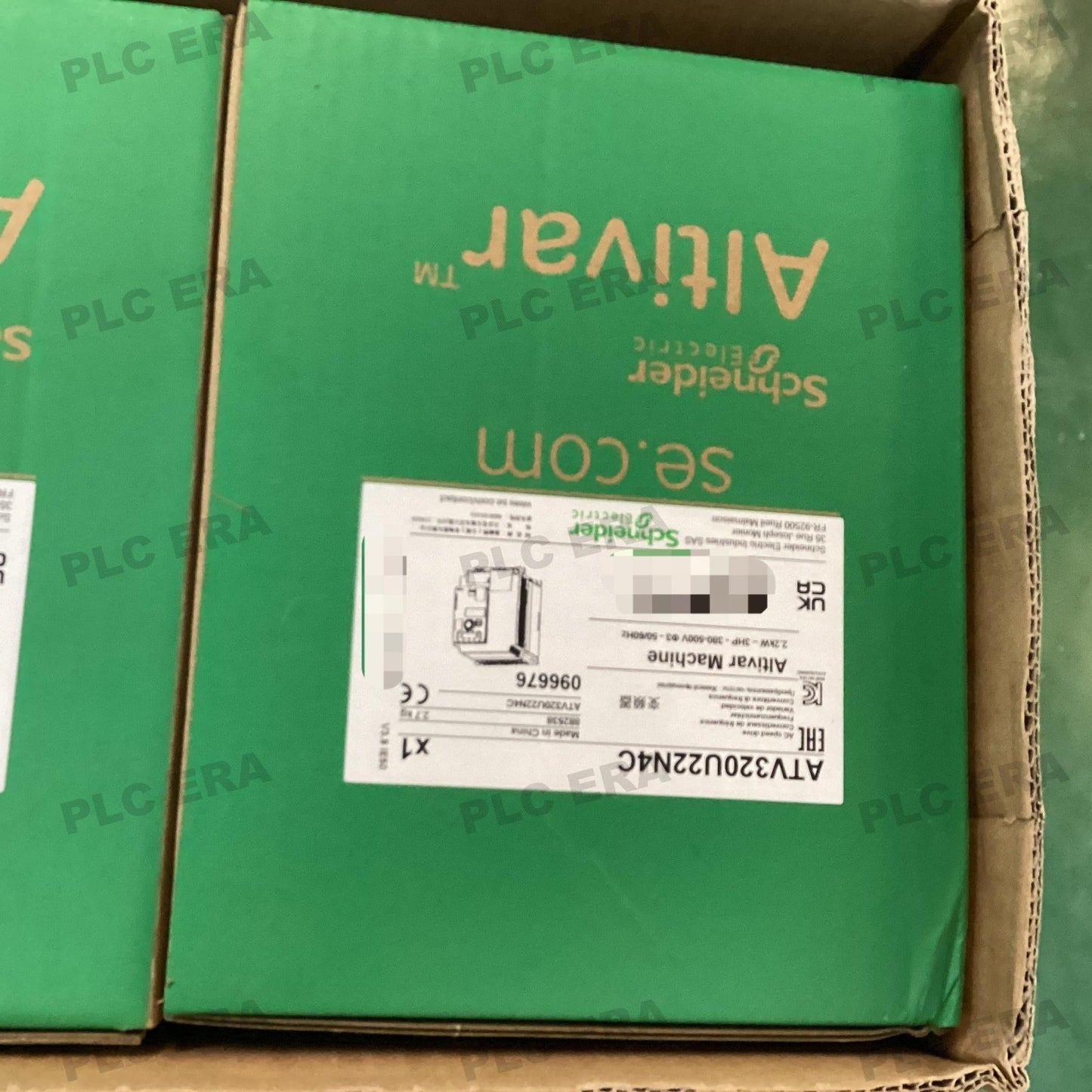 PLC ERA warehouse stocked with Original New Schneider Electric ATV320U22N4C and industrial automation modules ready for global shipping