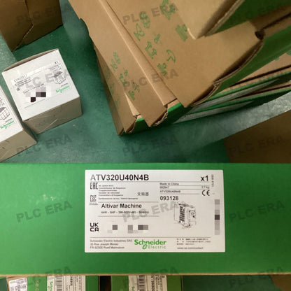 PLC ERA warehouse stocked with Original New Schneider Electric ATV320U40N4B and industrial automation modules ready for global shipping