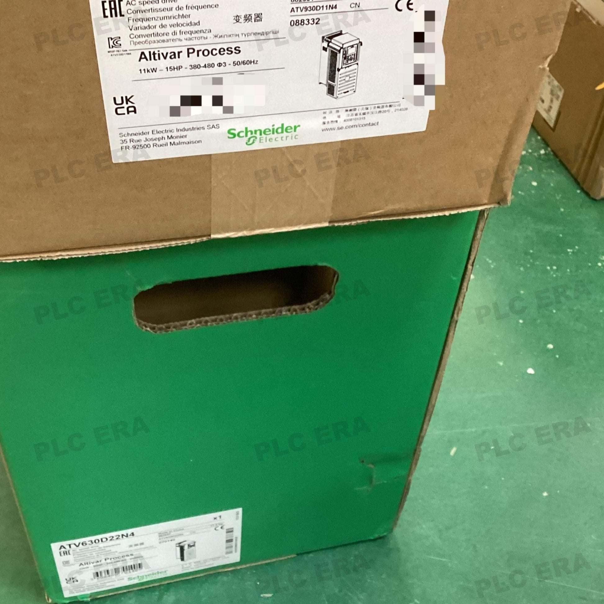 PLC ERA warehouse stocked with Original New Schneider Electric ATV630D22N4 and industrial automation modules ready for global shipping