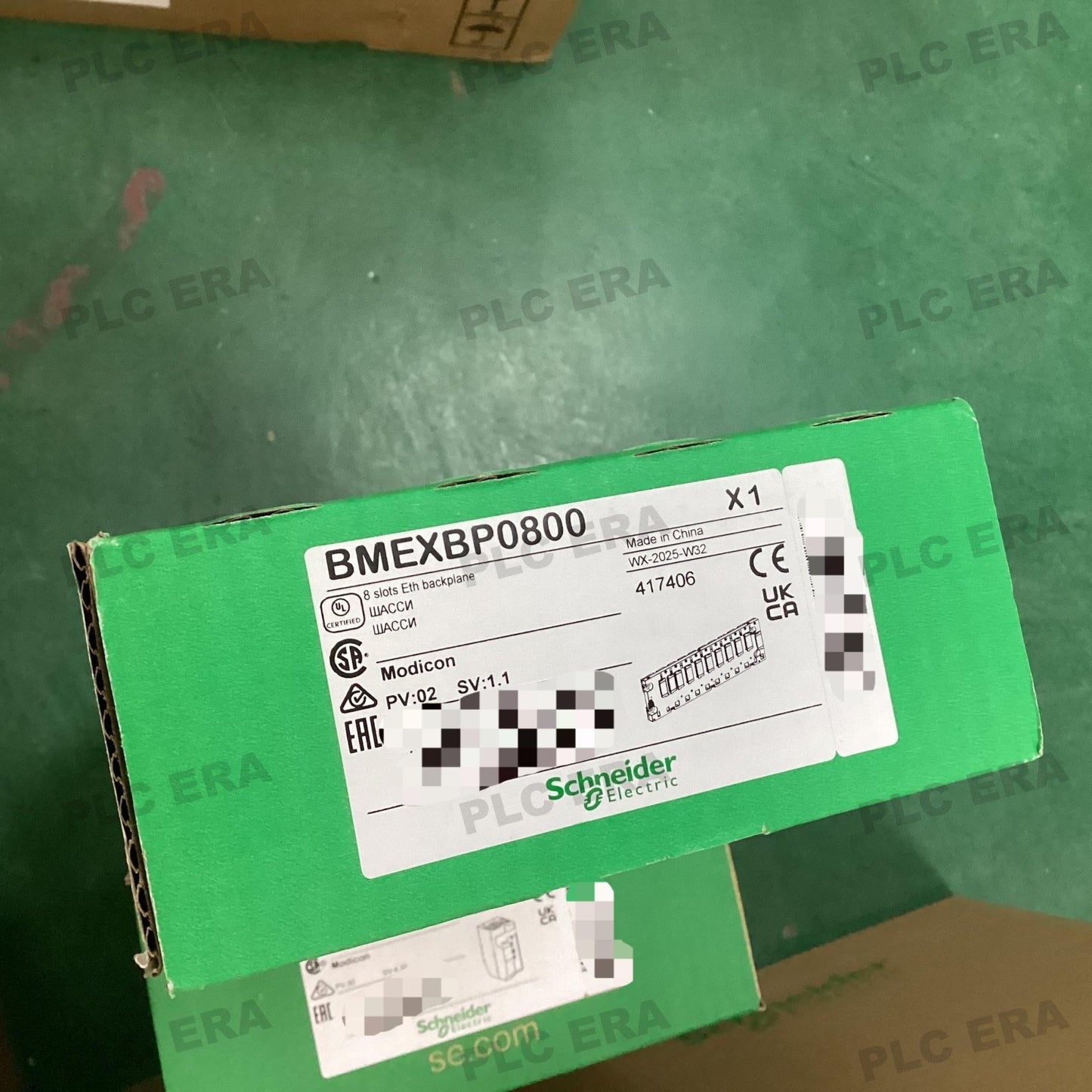 PLC ERA warehouse stocked with Original New Schneider Electric BMEXBP0800 and industrial automation modules ready for global shipping