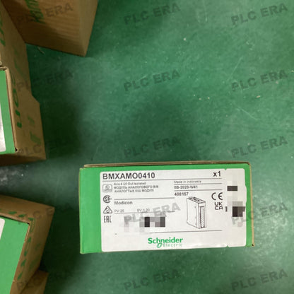 PLC ERA warehouse stocked with Original New Schneider Electric BMXAMO0410 and industrial automation modules ready for global shipping