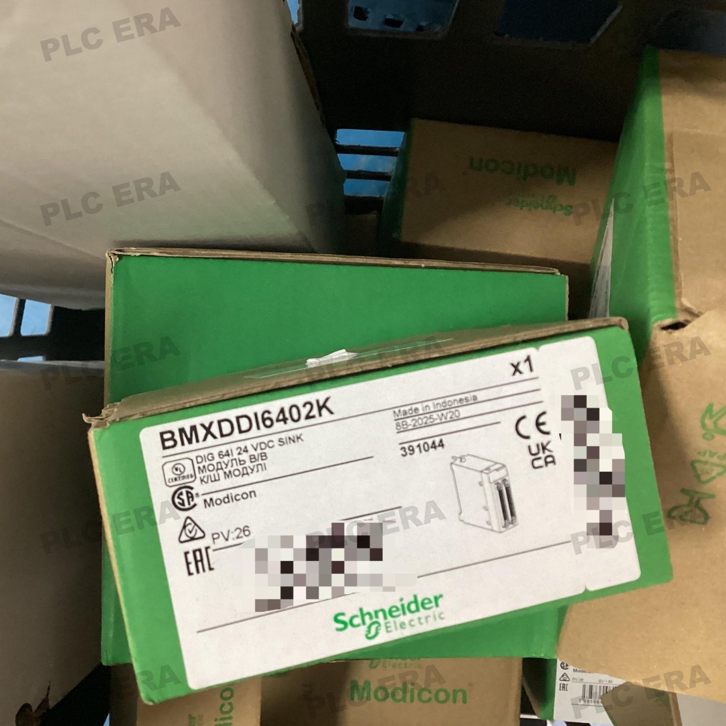 PLC ERA warehouse stocked with Original New Schneider Electric BMXDDI6402K and industrial automation modules ready for global shipping