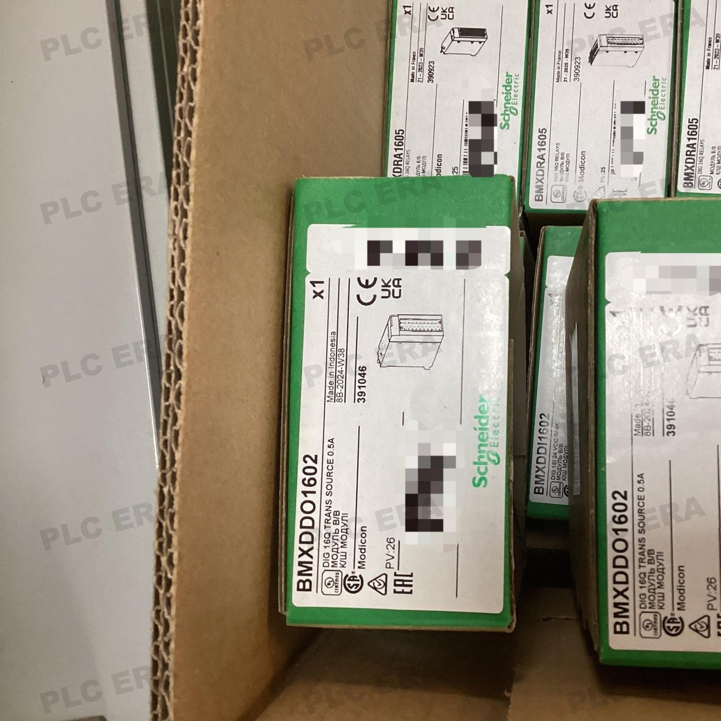 PLC ERA warehouse stocked with Original New Schneider Electric BMXDDO1602 and industrial automation modules ready for global shipping