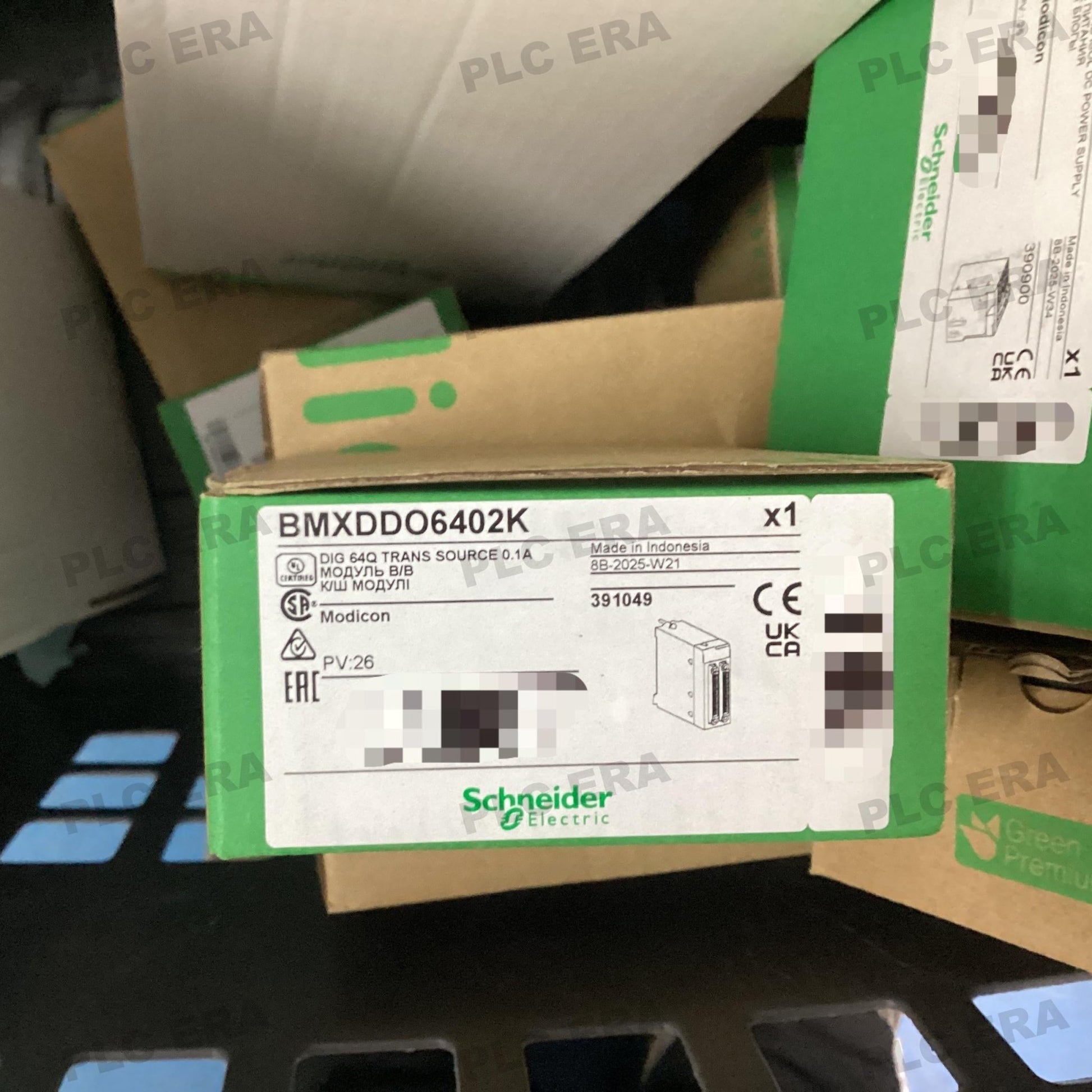 PLC ERA warehouse stocked with Original New Schneider Electric BMXDDO6402K and industrial automation modules ready for global shipping