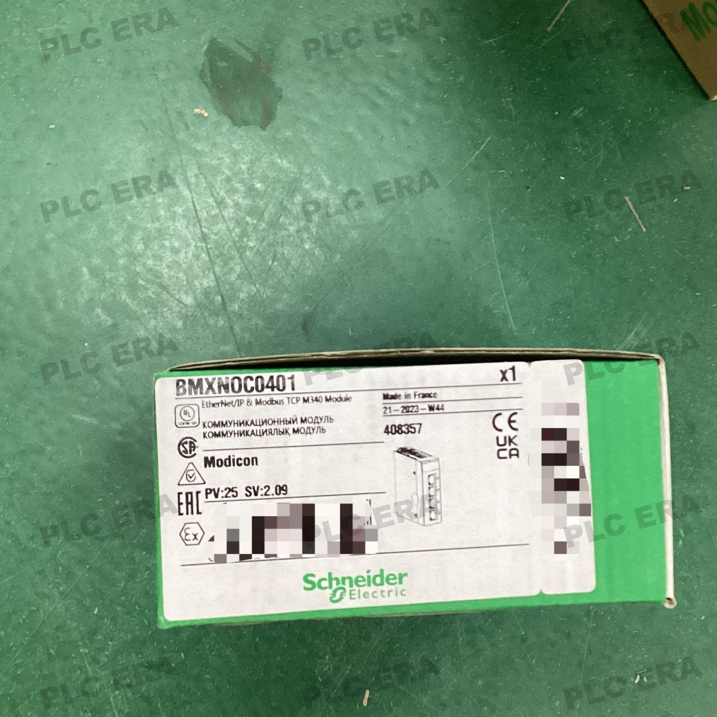 PLC ERA warehouse stocked with Original New Schneider Electric BMXNOC0401 and industrial automation modules ready for global shipping