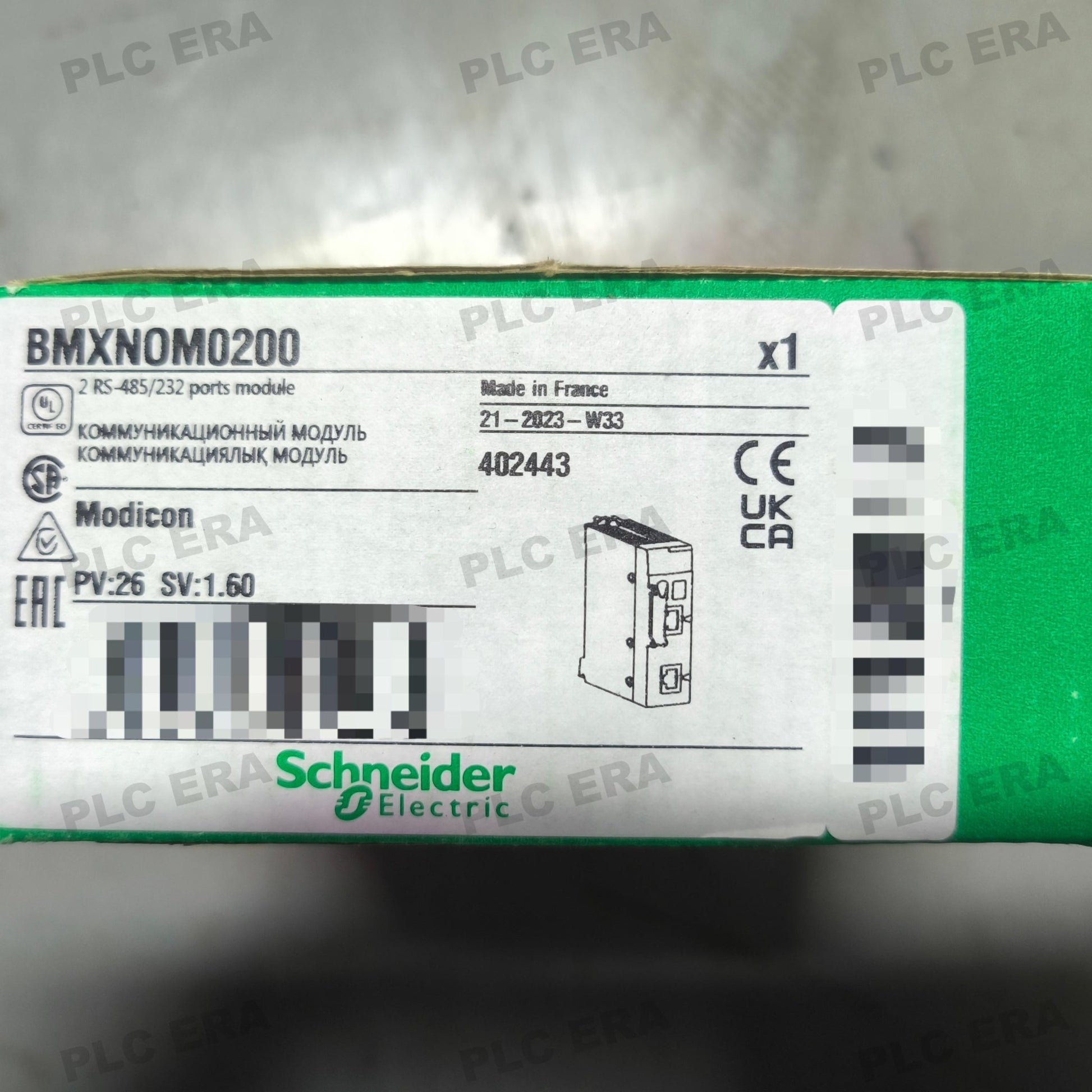 PLC ERA warehouse stocked with Original New Schneider Electric BMXNOM0200 and industrial automation modules ready for global shipping