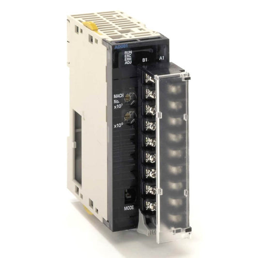 Original New Omron CJ1W-AD081-V1 8-channel analog input unit SYSMAC CJ series screw terminal front view