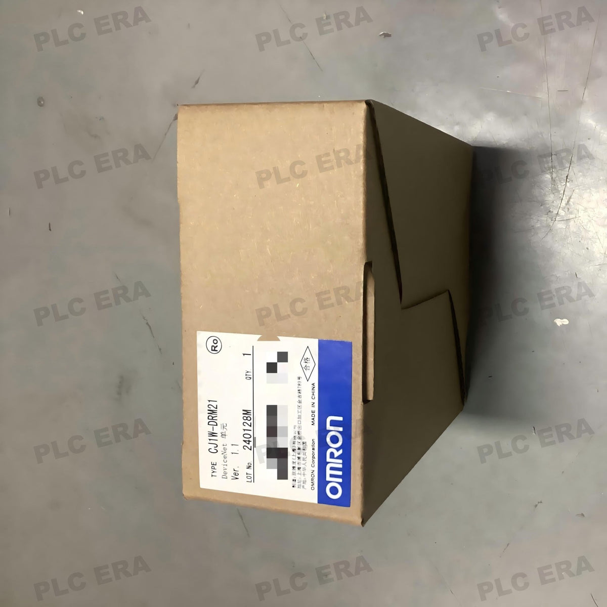 PLC ERA warehouse stocked with Original New Omron CJ1W-DRM21 and industrial automation modules ready for global shipping